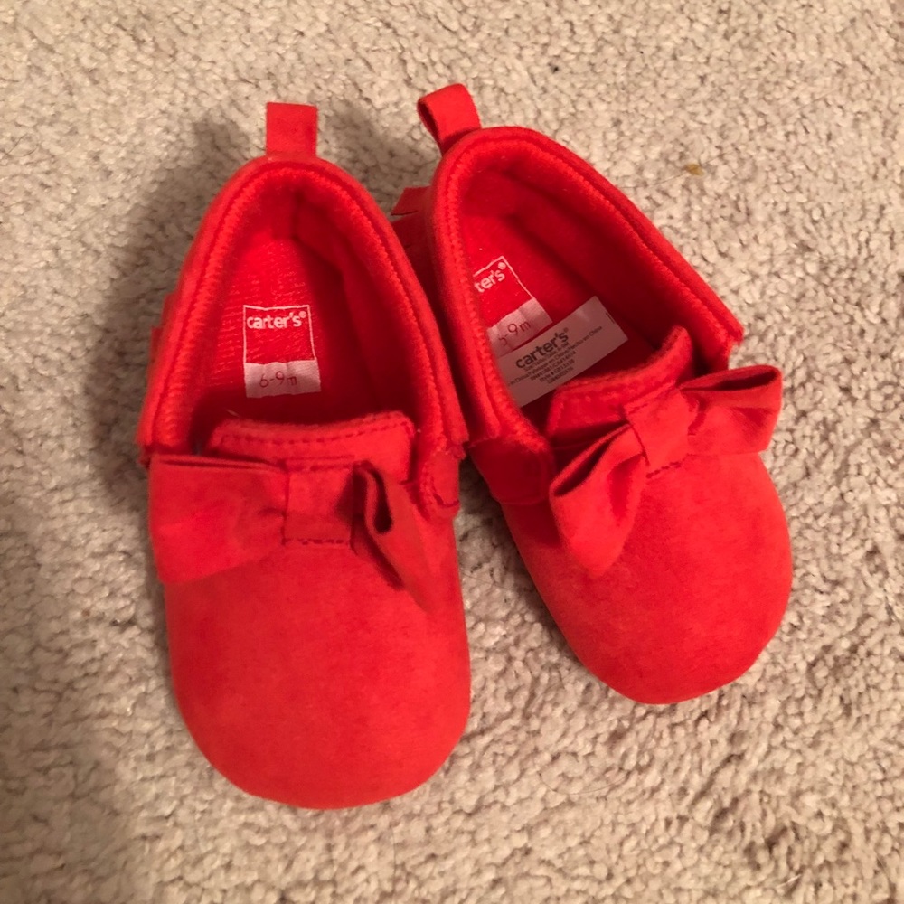 Carters Red Moccasins
